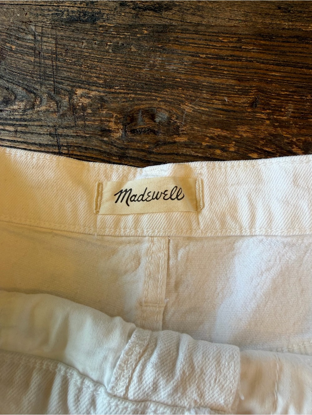 Madewell White Raw-Hem Denim Shorts - Picture 3 of 5